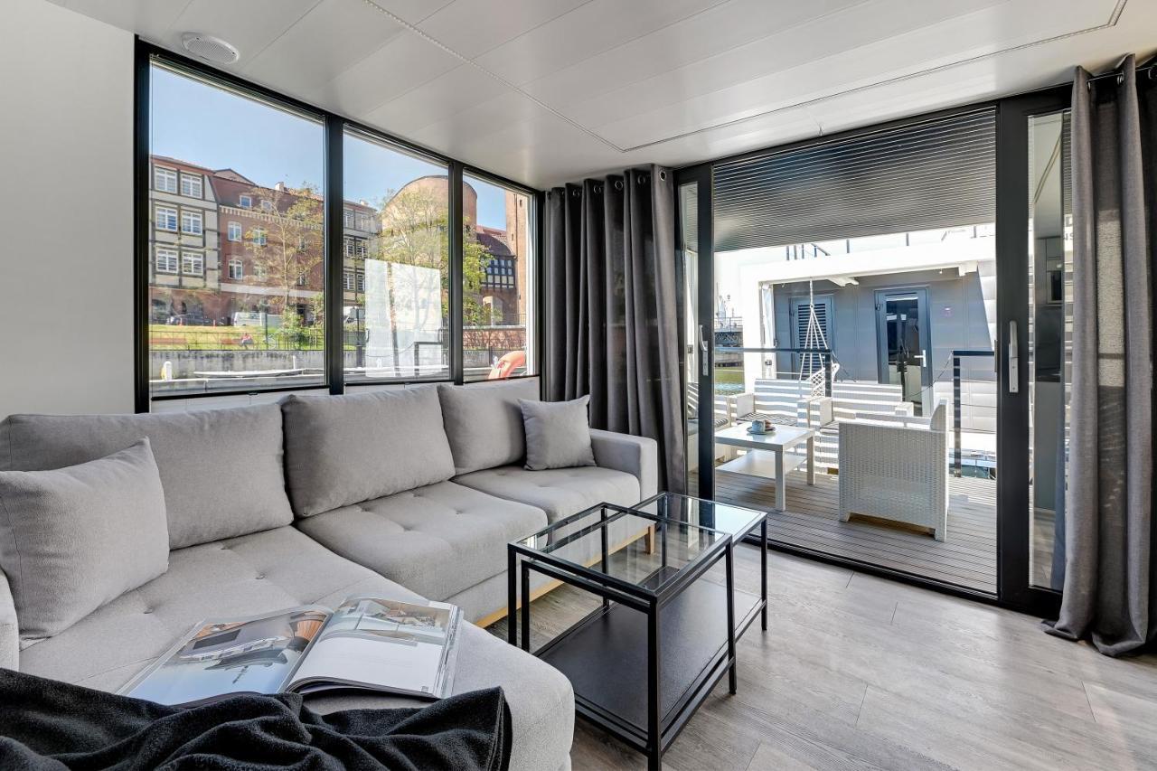 Domy Na Wodzie - La Mare Motlava Houseboats With Sauna By Downtown Apartments Gdańsk Exteriör bild