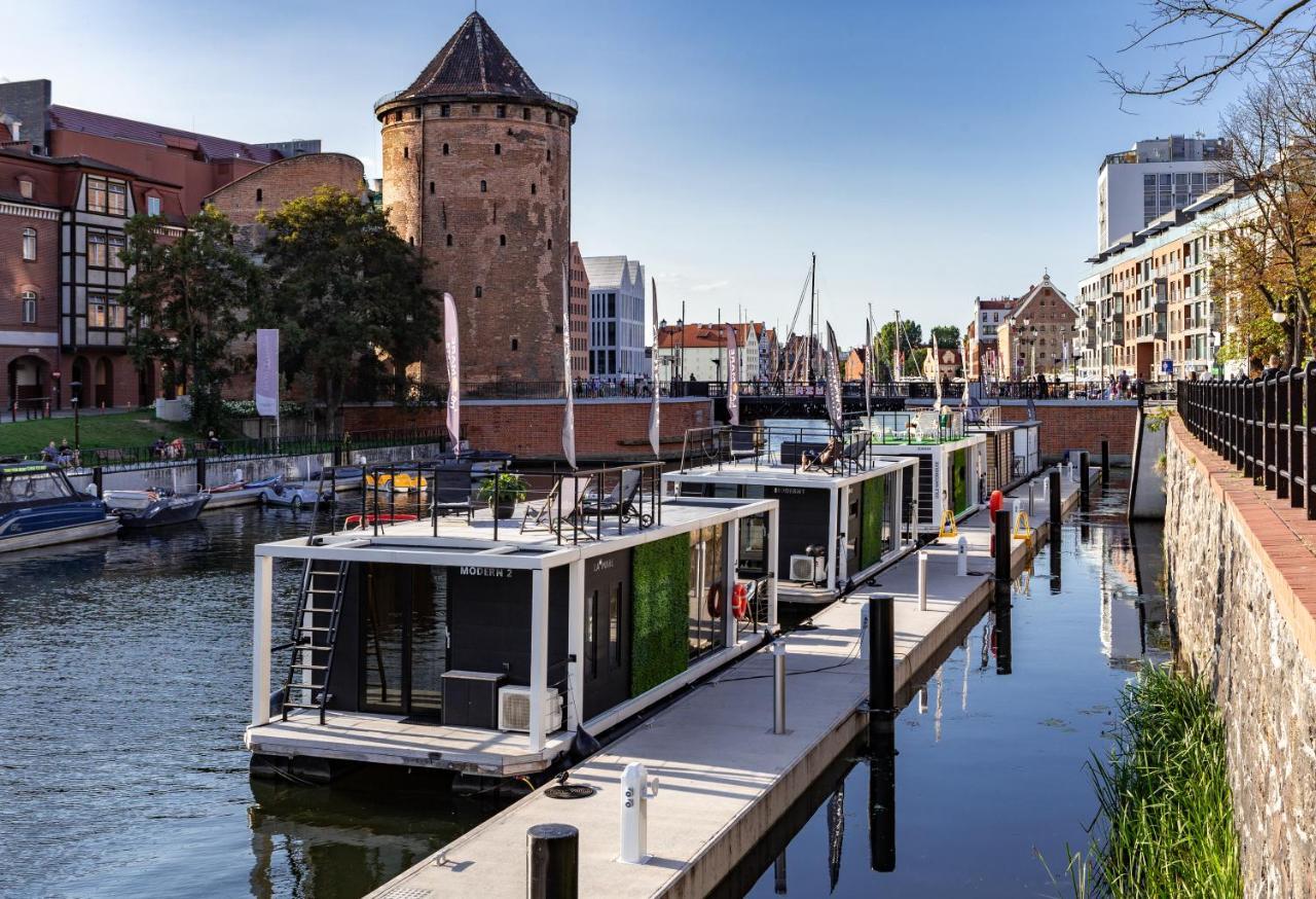 Domy Na Wodzie - La Mare Motlava Houseboats With Sauna By Downtown Apartments Gdańsk Exteriör bild